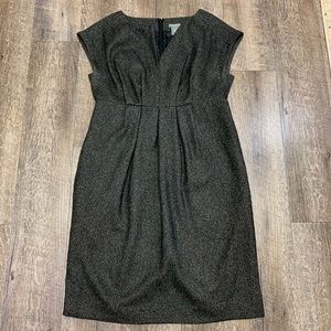 Ann Taylor Grey Cap Sleeve Dress Size  8 Petite